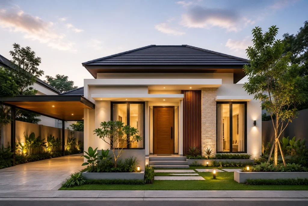 desain rumah sederhana tapi elegan modern