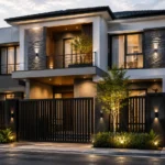 warna cat pagar rumah minimalis modern elegan