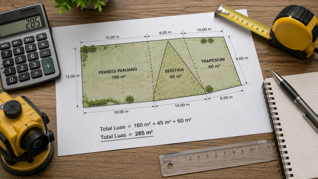 Alat pengukur dan diagram lahan