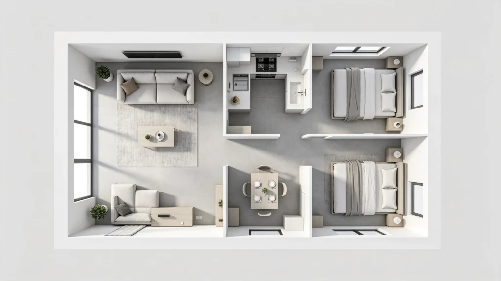 Denah Rumah 5x10 Modern (1)