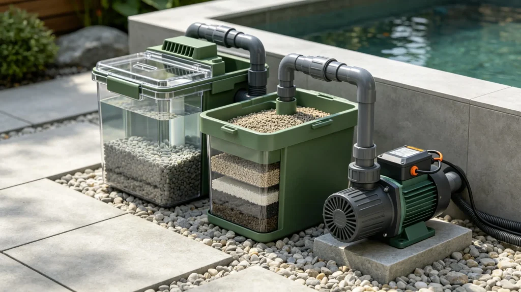 Sistem Filtrasi Kolam Ikan Minimalis Modern
