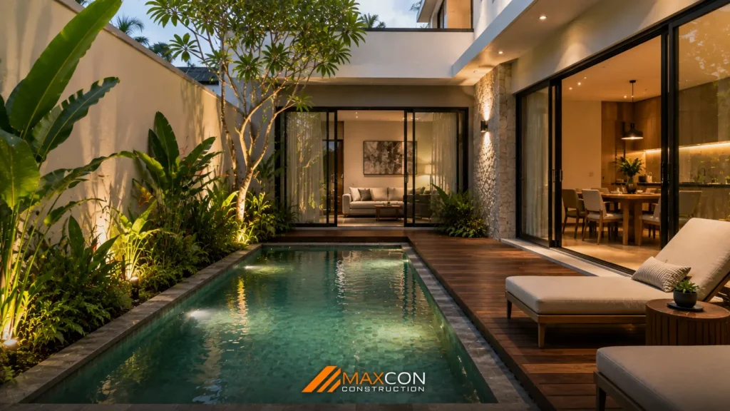 kolam renang mini modern minimalis