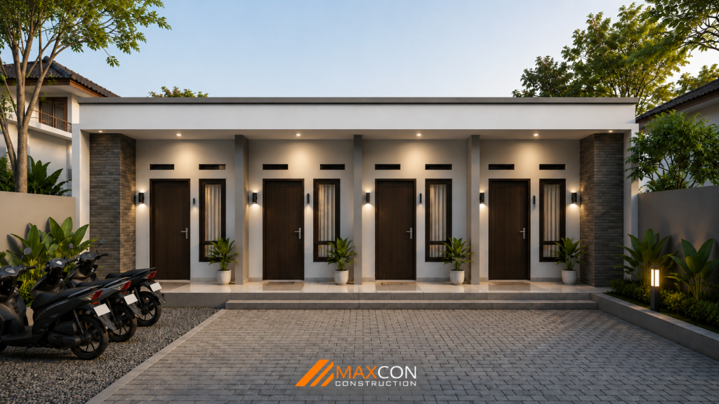 biaya bangun kos-kosan 4 kamar modern minimalis