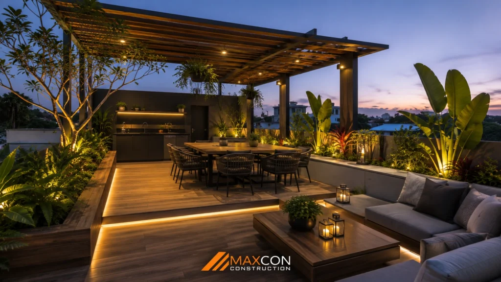 rooftop garden minimalis