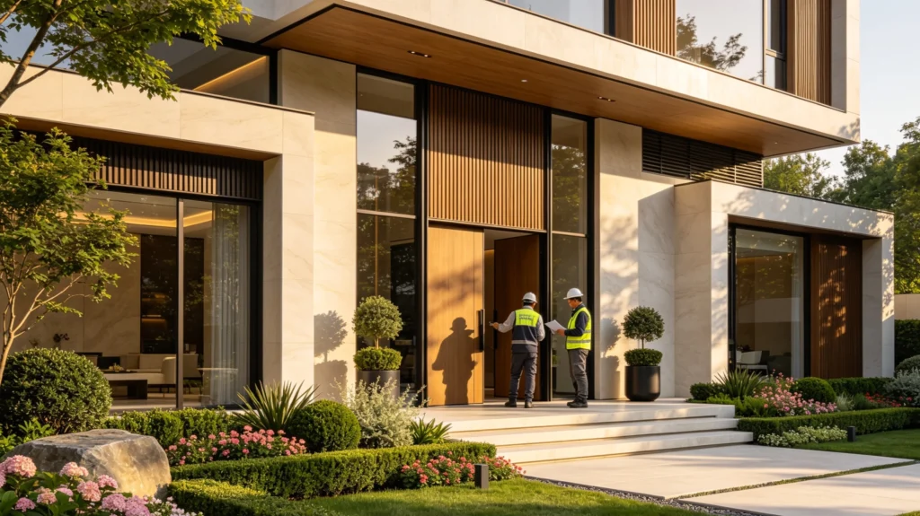 rumah modern selesai dibangun