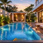 ukuran kolam renang rumah modern
