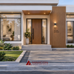 Tampak depan denah rumah 3 kamar ukuran 7x10 gaya minimalis modern