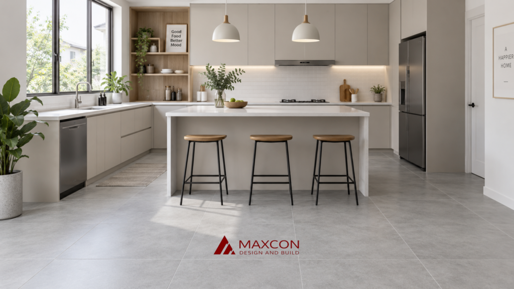 keramik lantai dapur modern anti licin warna abu-abu