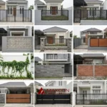 Kolase 20 inspirasi model pagar rumah minimalis, modern, dan elegan dari berbagai material