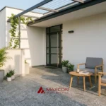 Motif granit untuk teras rumah minimalis modern berwarna abu-abu